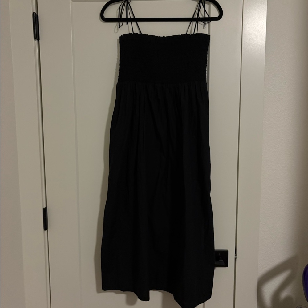 J. Crew Black Midi Dress